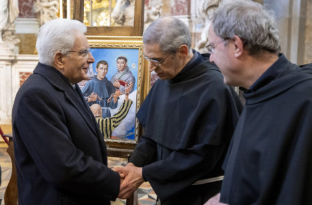 Il Presidente Mattarella, in visita alla Basilica di Sant’Antonio,- 7 Febbraio 2020