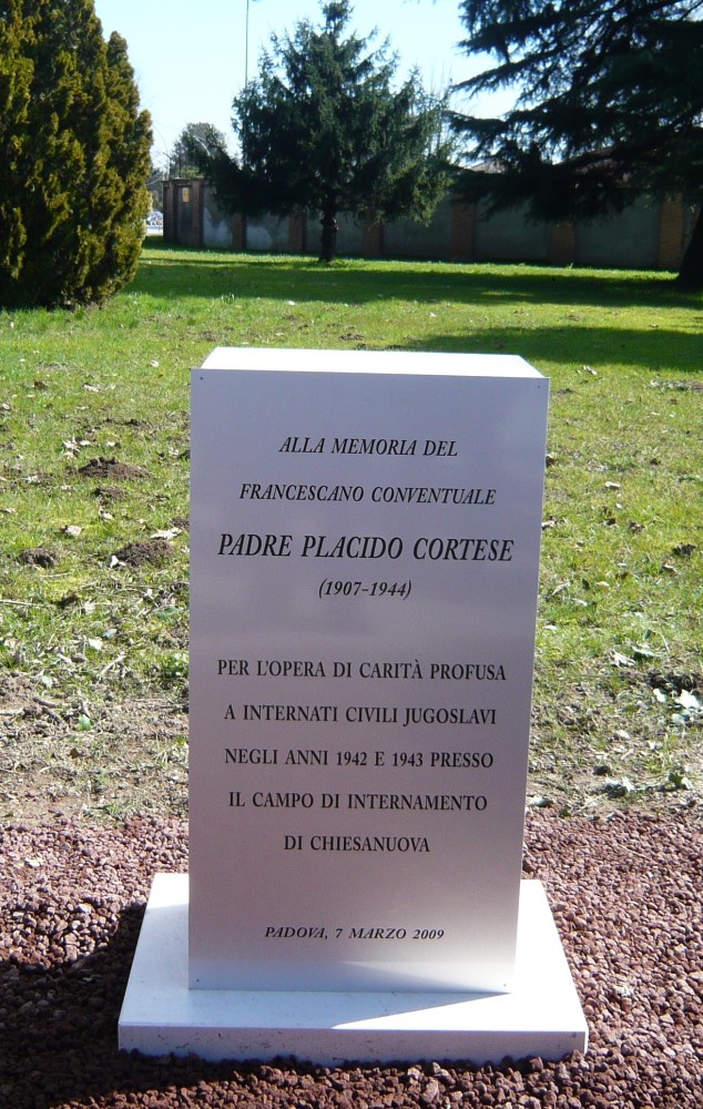 7 marzo 2009 – Il Cippo in memoria di Padre Placido,